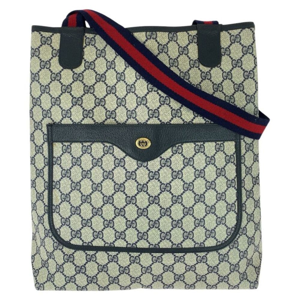 Gucci Old Gucci Shelly Line Tote Bag